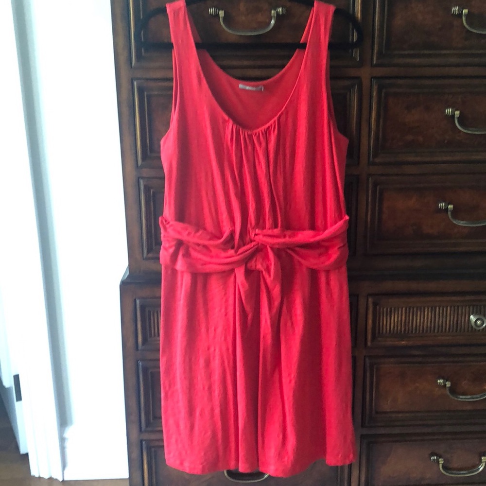 Comfortable summer 100% cotton red dress.